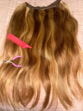 Daydream Halo hair extensions 422 Light Brown invisible band Hair Extensions